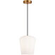 Charismo 1 Light 8.88 inch Aged Gold Brass Pendant Ceiling Light