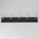 Lateral 5 Light 36 inch Black Bath Vanity Wall Light in Clear