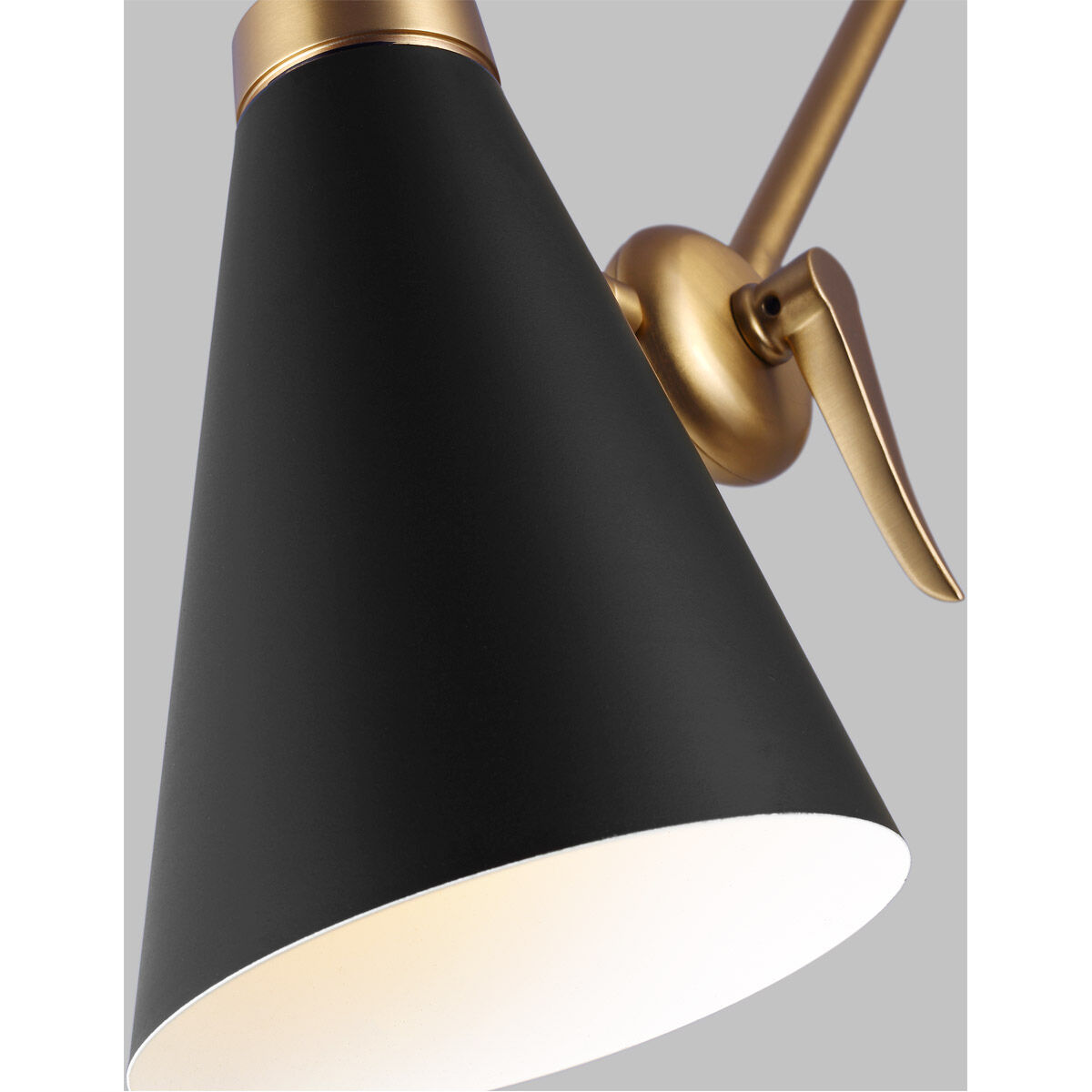 TOB by Thomas O'Brien Signoret Library Sconce Wall Light in Burnished Brass