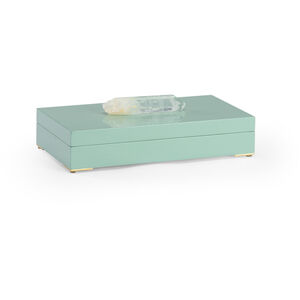 Chelsea House 14 inch Mint Green/Natural Rock Crystal Decorative Box, Small