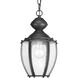 Zachriel 1 Light 7 inch Textured Black Outdoor Hanging Lantern