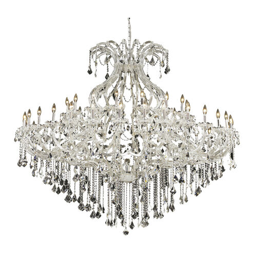 Maria Theresa 49 Light 72 inch Chrome Foyer Ceiling Light in Clear, Royal Cut