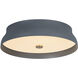 Shore LED 16 inch Patina Brass and Slate Gesso Flush Mount Ceiling Light