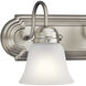 Independence 2 Light 12 inch Brushed Nickel Wall Mt Bath 2 Arm Wall Light