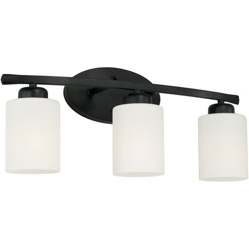 Dixon 3 Light 21 inch Matte Black Vanity Light Wall Light