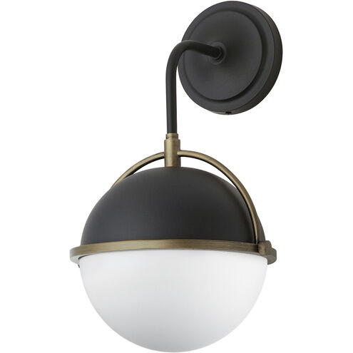 Duke 1 Light 9.5 inch Black and Weathered Brass Wall Sconce Wall Light