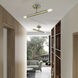 Copenhagen 2 Light 5.13 inch Antique Brass Semi-Flush Ceiling Light