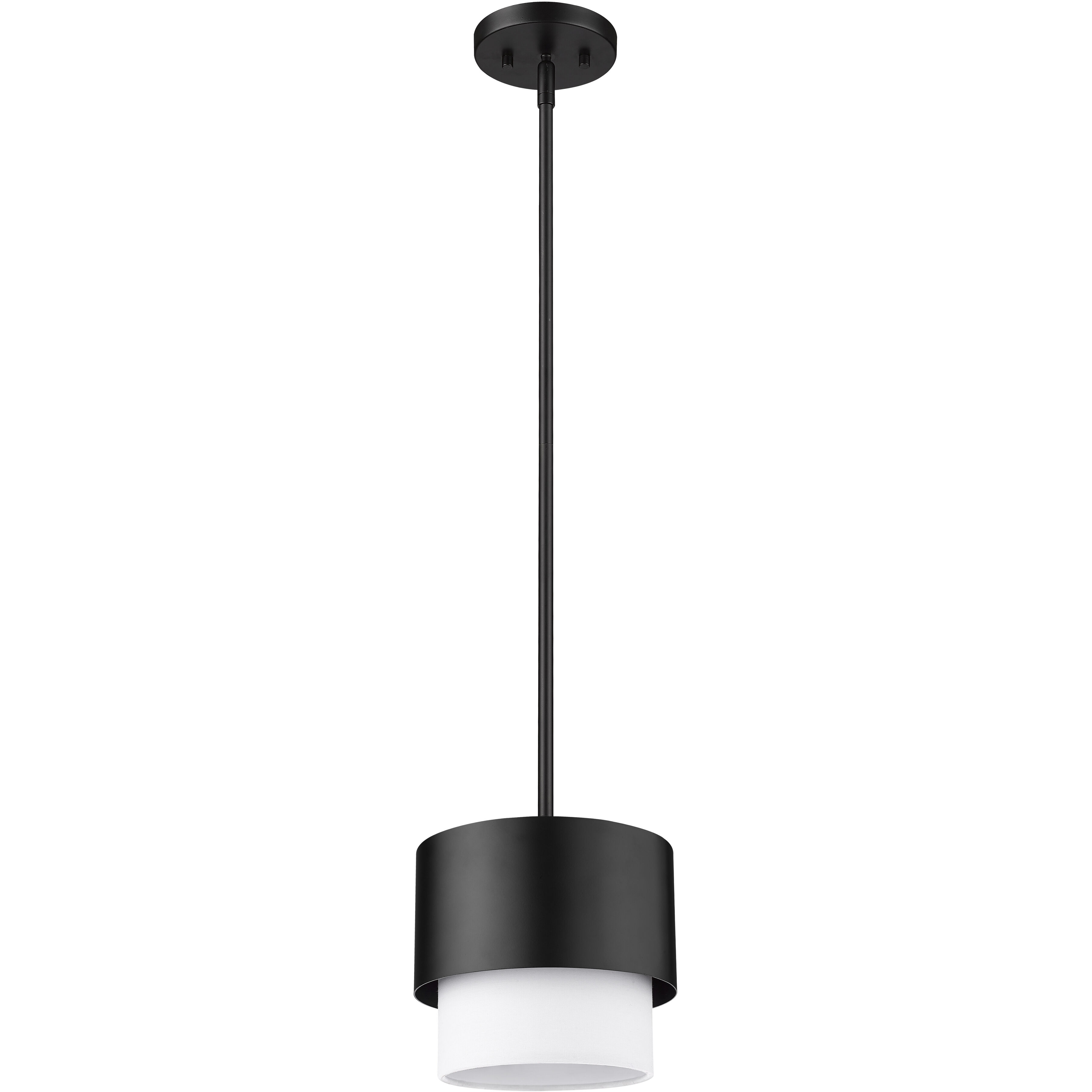 Counterpoint 1 Light 7.25 inch Matte Black Pendant Ceiling Light