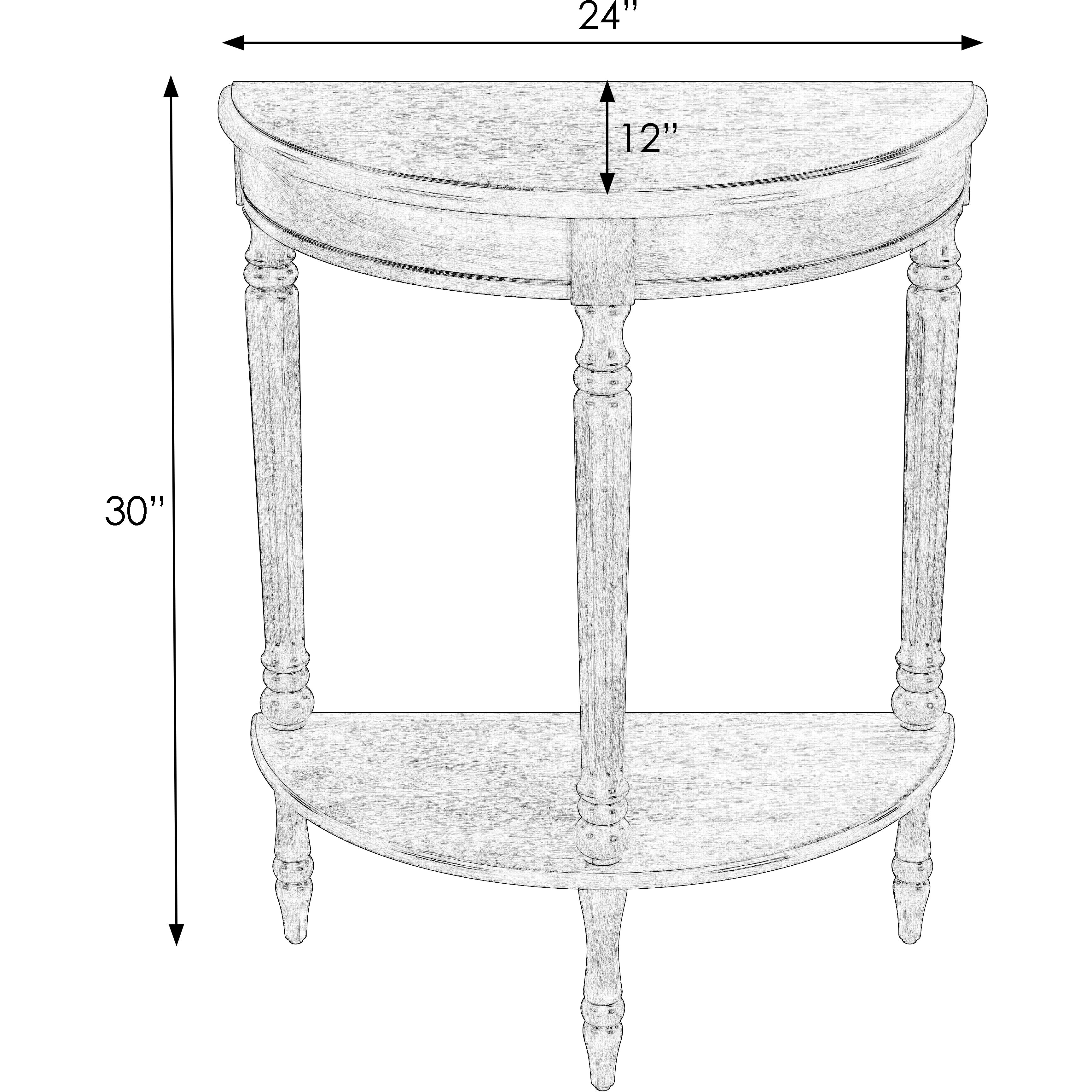 Bellini  Demilune Console Table in Medium Brown