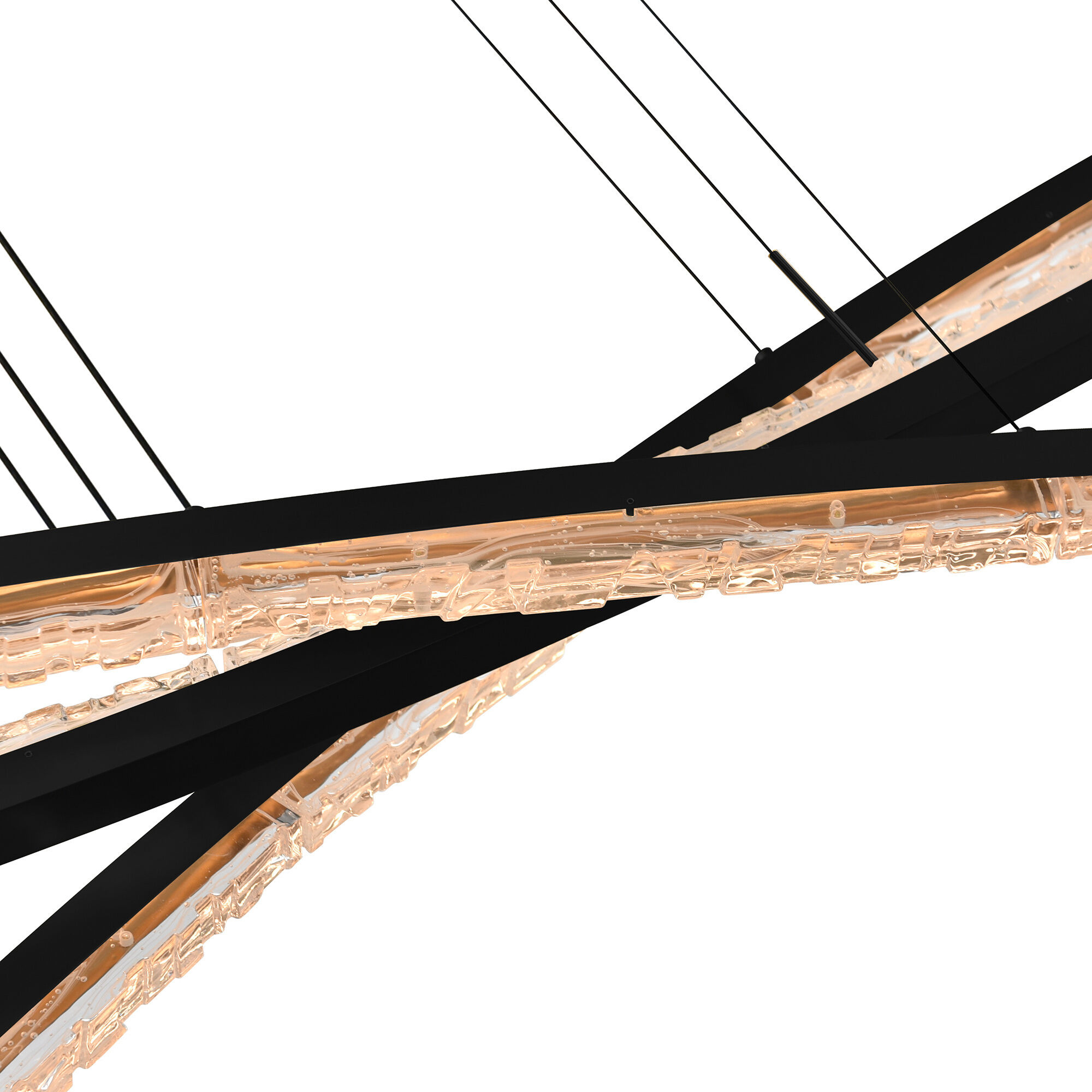 Saber LED 50 inch Black Chandelier Ceiling Light