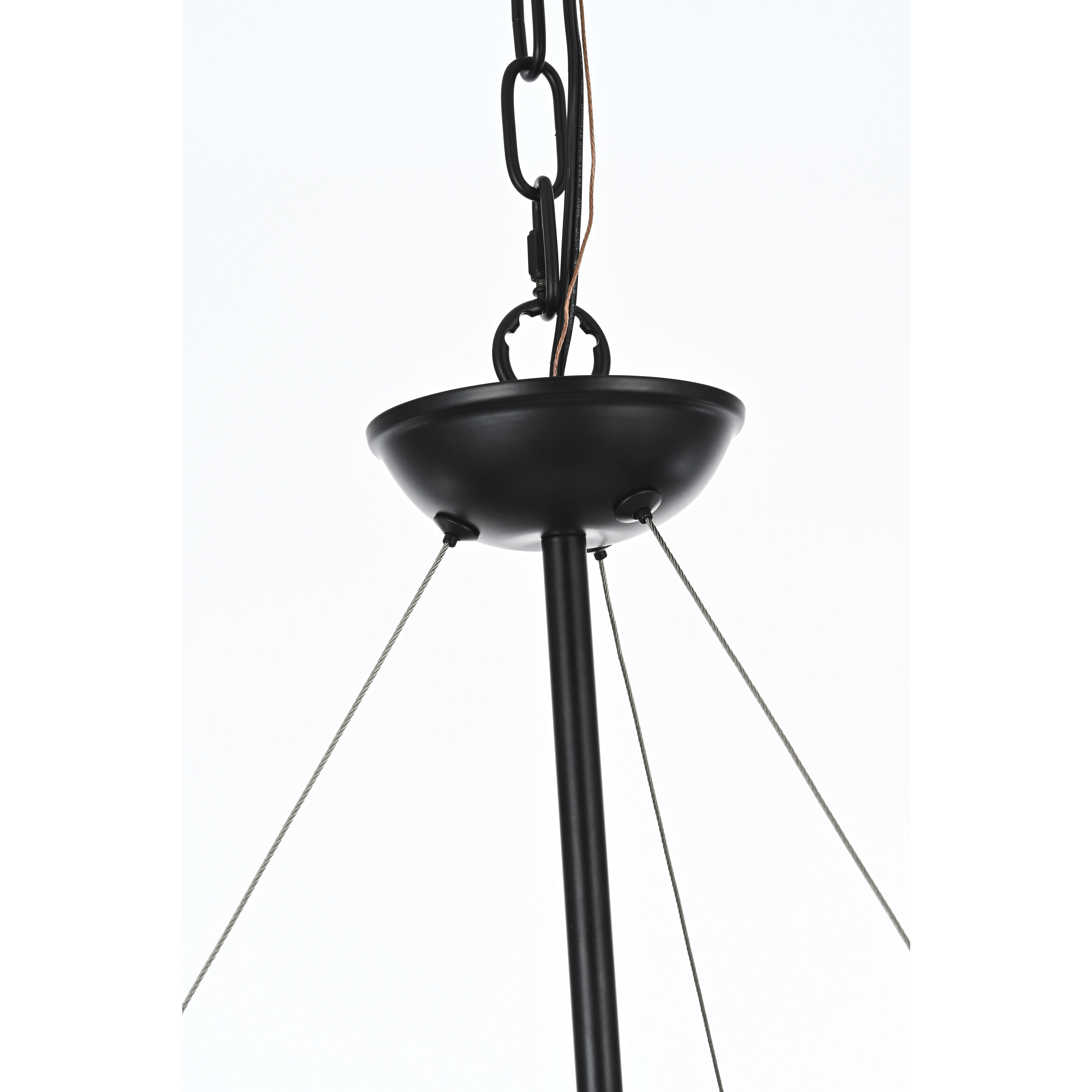 Thora 6 Light 32 inch Weathered Black and Rust Pendant Ceiling Light