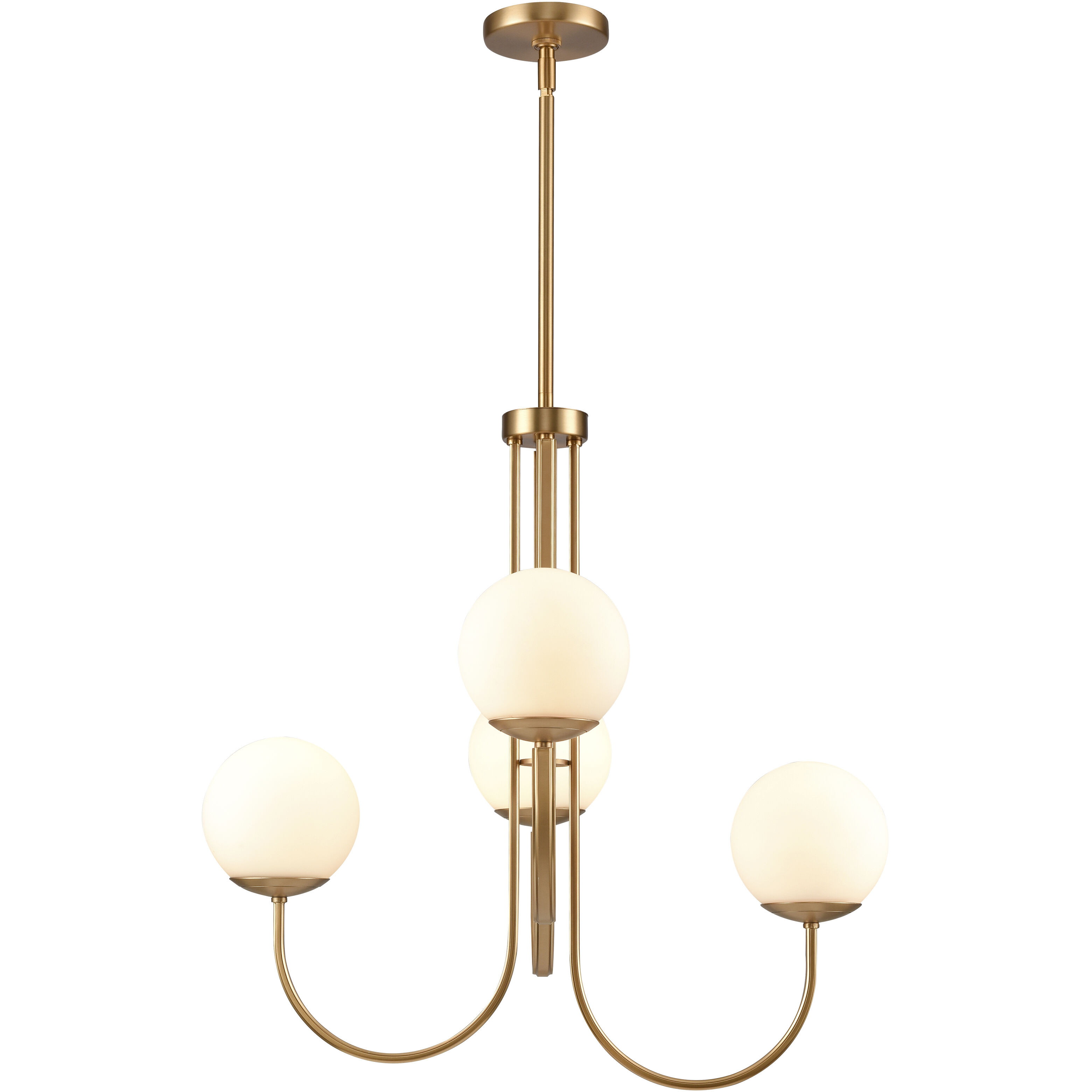 Caroline 4 Light 26 inch Brushed Gold Chandelier Ceiling Light