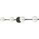 Sofia 4 Light 32 inch Matte Black with Aged Brass Vanity Light Wall Light in Matte Black and Aged Brass