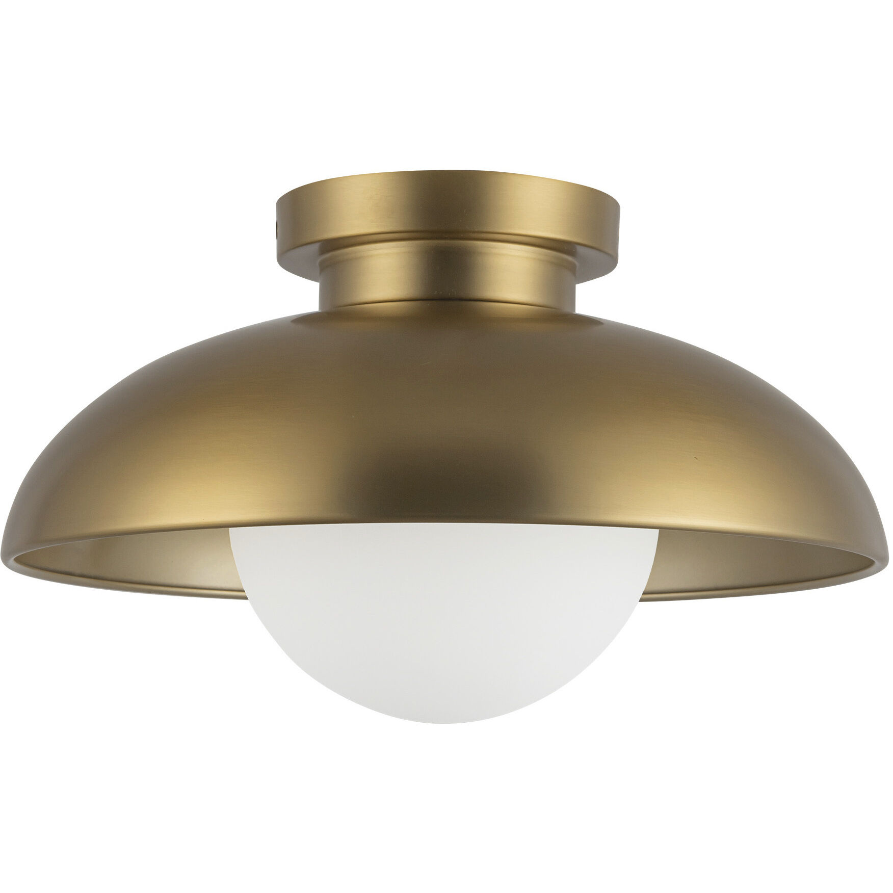 Alora Mood Rubio 1 Light 10.88 inch Aged Gold/Opal Matte Glass Flush Mount Ceiling Light