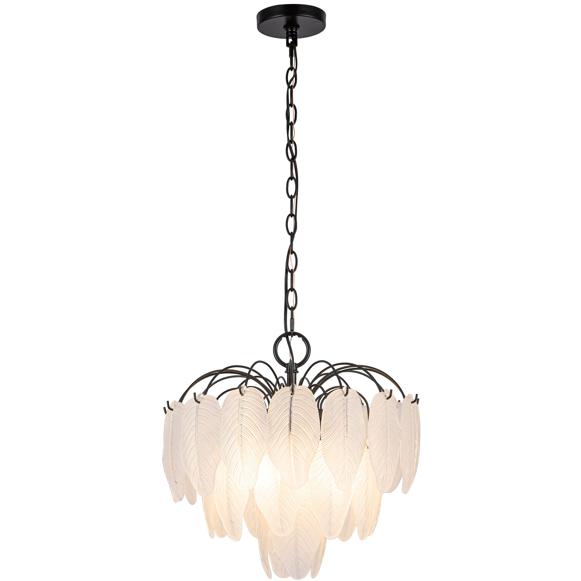 Alessia 4 Light 16.5 inch Black and White Chandelier Ceiling Light