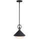 Abruzzo 1 Light 11.25 inch Black Down Pendant Ceiling Light