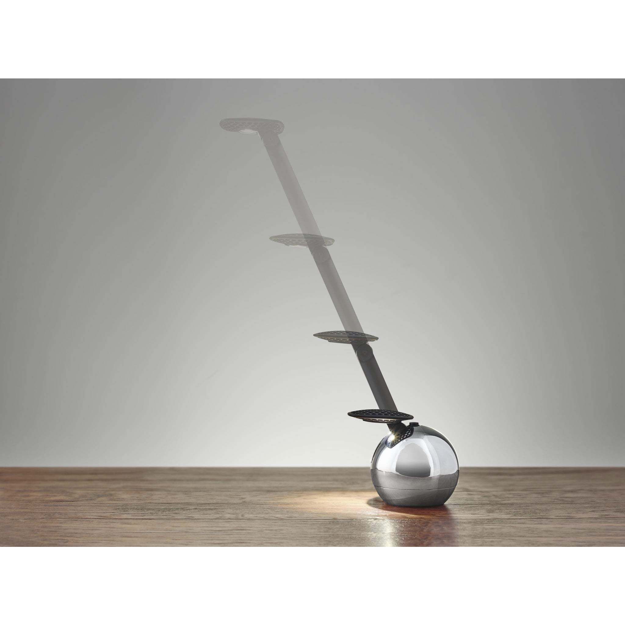 Kiu 4 inch 7.00 watt Chrome and Black Desk Lamp Portable Light, ADS360