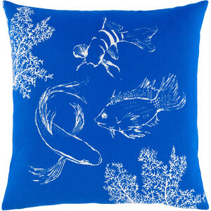 Sea Life 18 X 18 inch Dark Blue/White Pillow Kit, Square