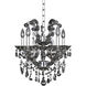 Brahms 5 Light 16 inch Chrome Chandelier Ceiling Light in Firenze Smoked Fleet Argentine