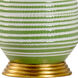 Chelsea House 30 inch 100 watt Green/White Glaze/Antique Gold Leaf Table Lamp Portable Light