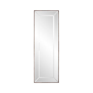 Roberto 60 X 20 inch Mirrored and Champagne Silver Beaded Trim Wall Mirror