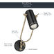Ruehl 14 inch 9 watt Black Swing Arm Wall Sconce Wall Light