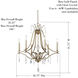 Laurel Estate 6 Light 26.75 inch Brio Gold Chandelier Ceiling Light