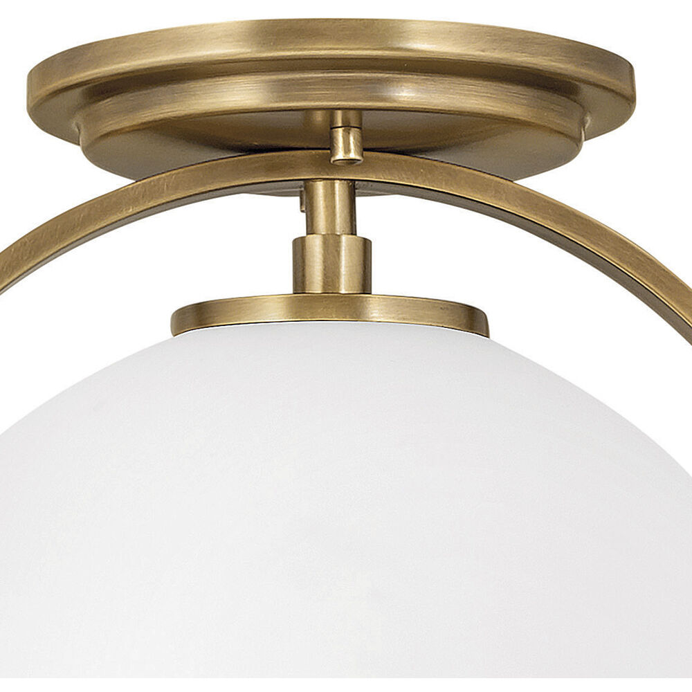 Somerset 1 Light 11.5 inch Heritage Brass Indoor Semi-Flush Mount Ceiling Light