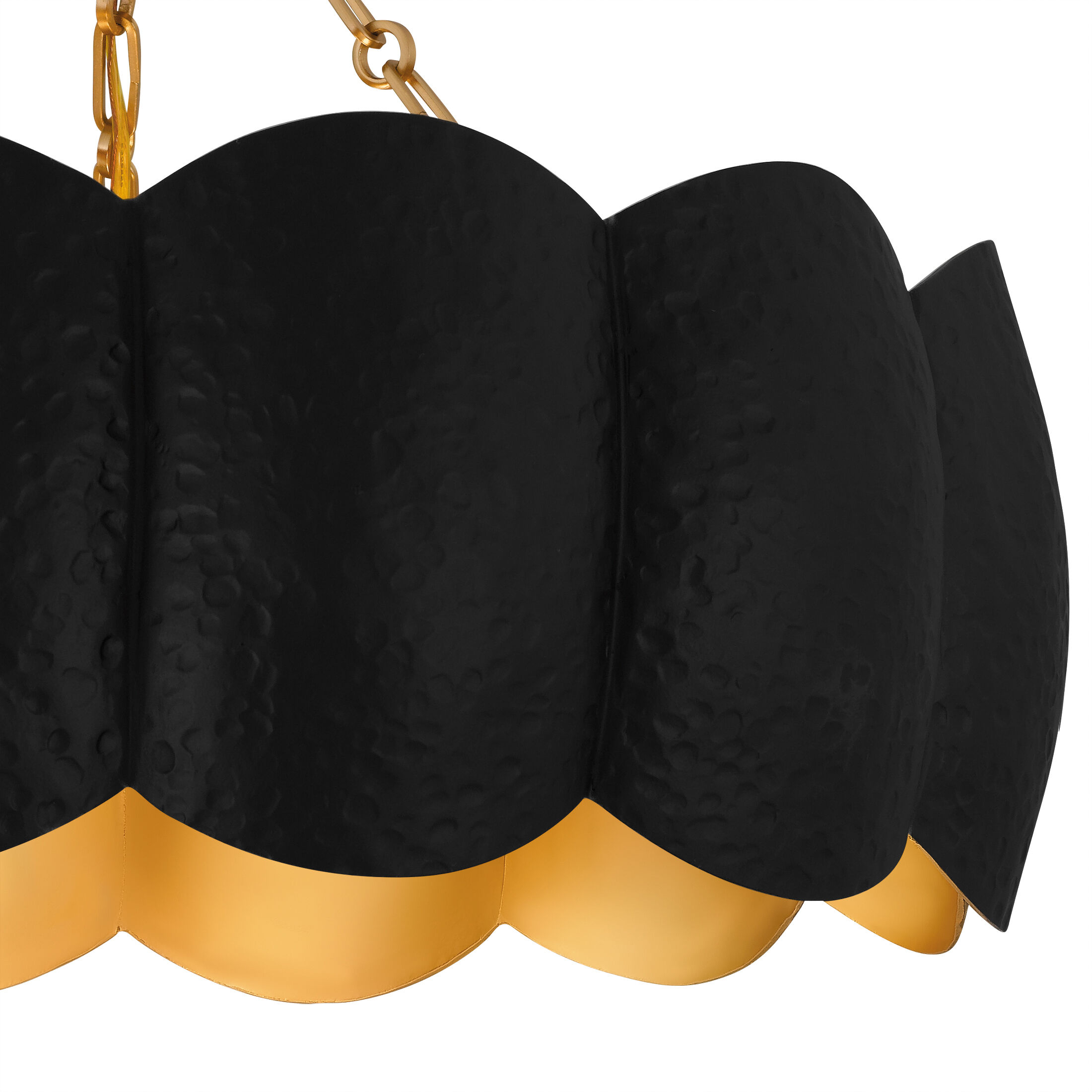 Santana 4 Light 19.25 inch Matte Black Semi-Flush Mount Ceiling Light, Large