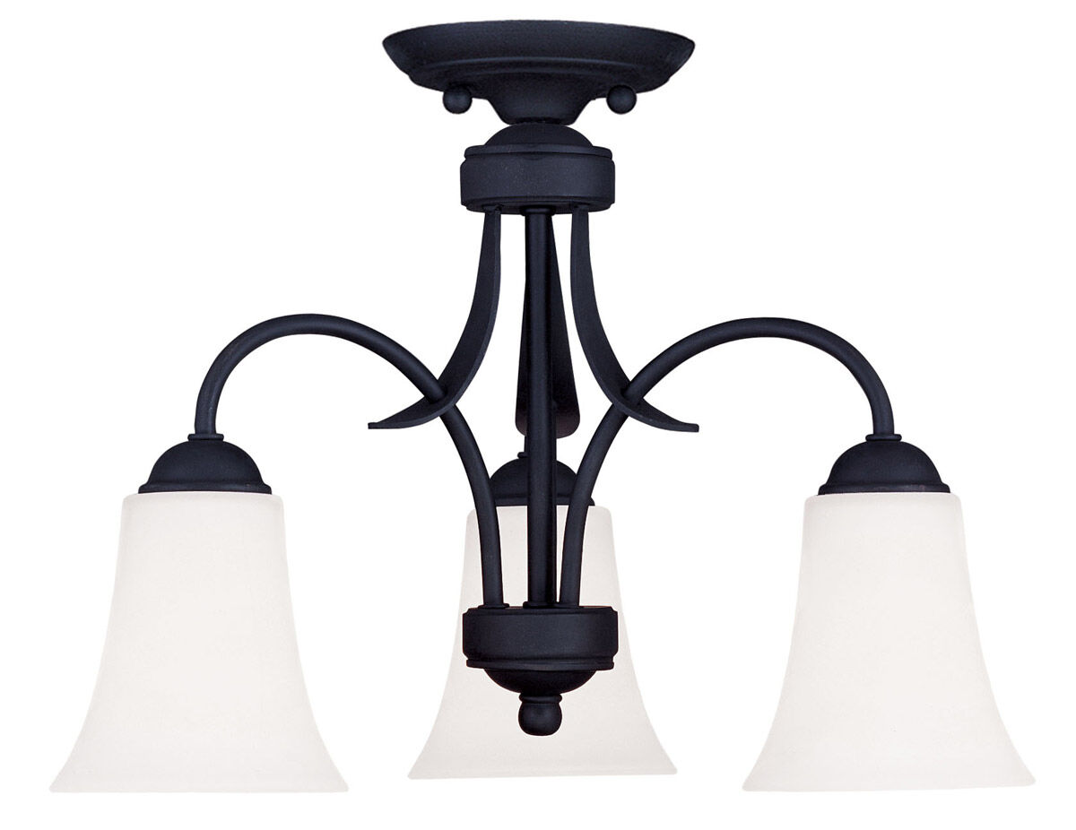 Ridgedale 3 Light 18 inch Black Convertible Dinette Chandelier/Ceiling Mount Ceiling Light
