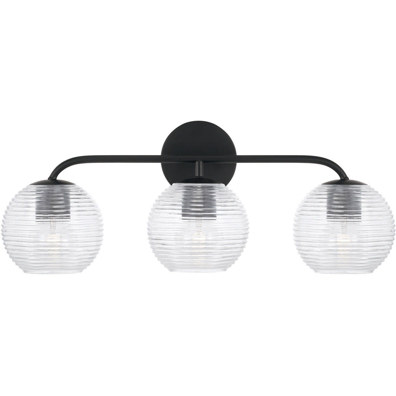 Dolan 3 Light 24.5 inch Matte Black Vanity Light Wall Light