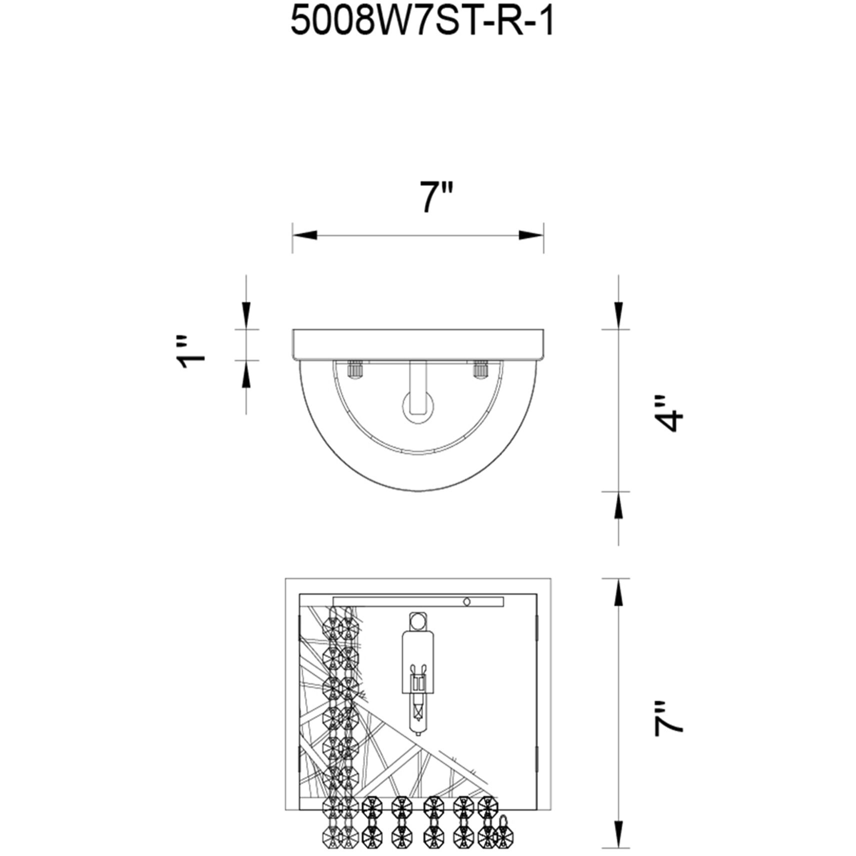 Eternity 1 Light 7 inch Chrome Bathroom Sconce Wall Light