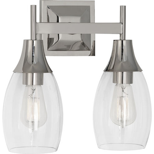 Grace 2 Light 13.13 inch Polished Nickel Wall Sconce Wall Light