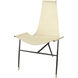 Abilene Off White and Black Forged Iron Lounge Chair