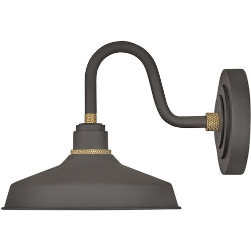 Foundry Classic Outdoor Barn Light in Museum Bronze, Gooseneck