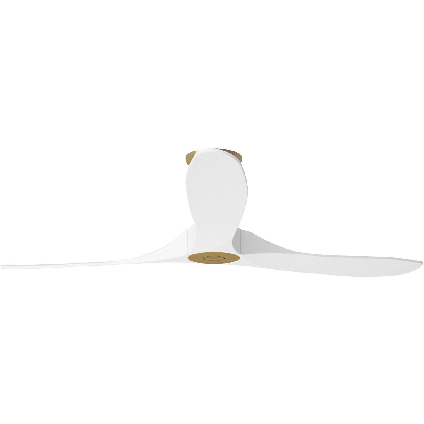Maverick 60 inch Burnished Brass with Matte White Blades Ceiling Fan in Matte White and Burnished Brass