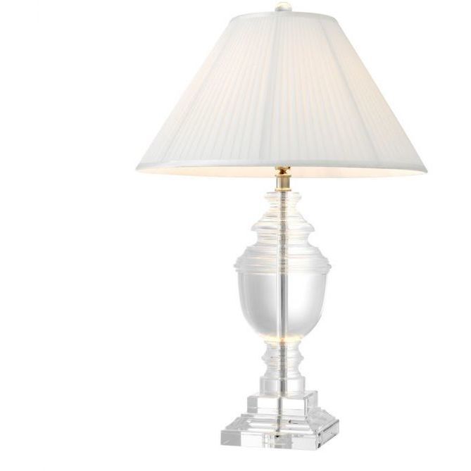 Noble 25.98 inch 100 watt Crystal Glass Table Lamp Portable Light