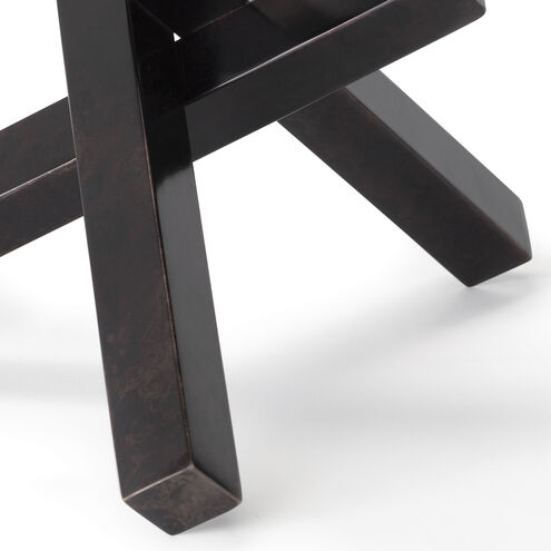 Intersecting 12.75 X 9 inch Sculpture in Blackened Zinc