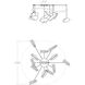 Papillons LED 30 inch Satin Black Pendant Ceiling Light in  Red,  Yellow