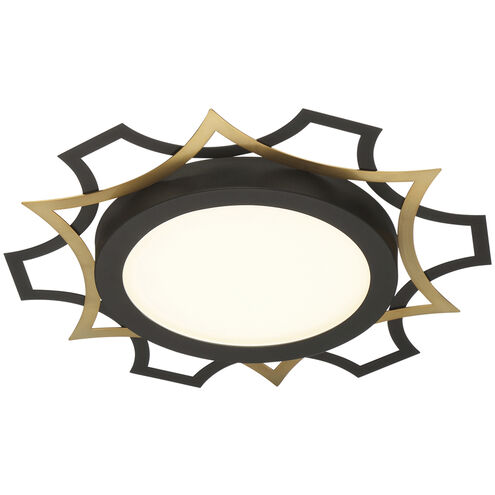 Edge Lit LED 16 inch Black Flushmount Ceiling Light
