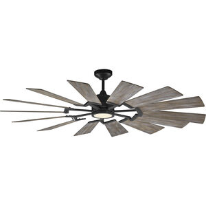 Prairie 62 inch Aged Pewter with Distressed Grey Weathered Oak Blades Ceiling Fan