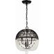Duval 3 Light 12 inch Matte Black Pendant Ceiling Light