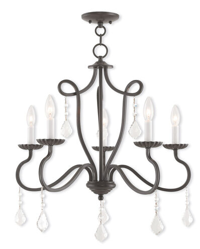 Callisto 5 Light 24 inch English Bronze Chandelier Ceiling Light