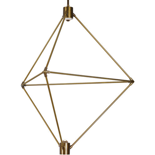 Candora LED 29 inch Aged Brass Chandelier Ceiling Light, Integrated LED