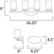 Corona 4 Light 26 inch Polished Chrome Bath Vanity Wall Light in Clear