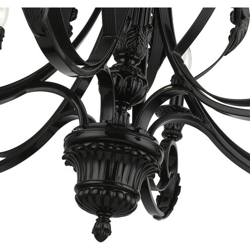 Valencia 6 Light 35 inch Shiny Black Large Chandelier Ceiling Light