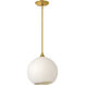 Antibes 1 Light 12 inch Unlacquered Brass Pendant Ceiling Light