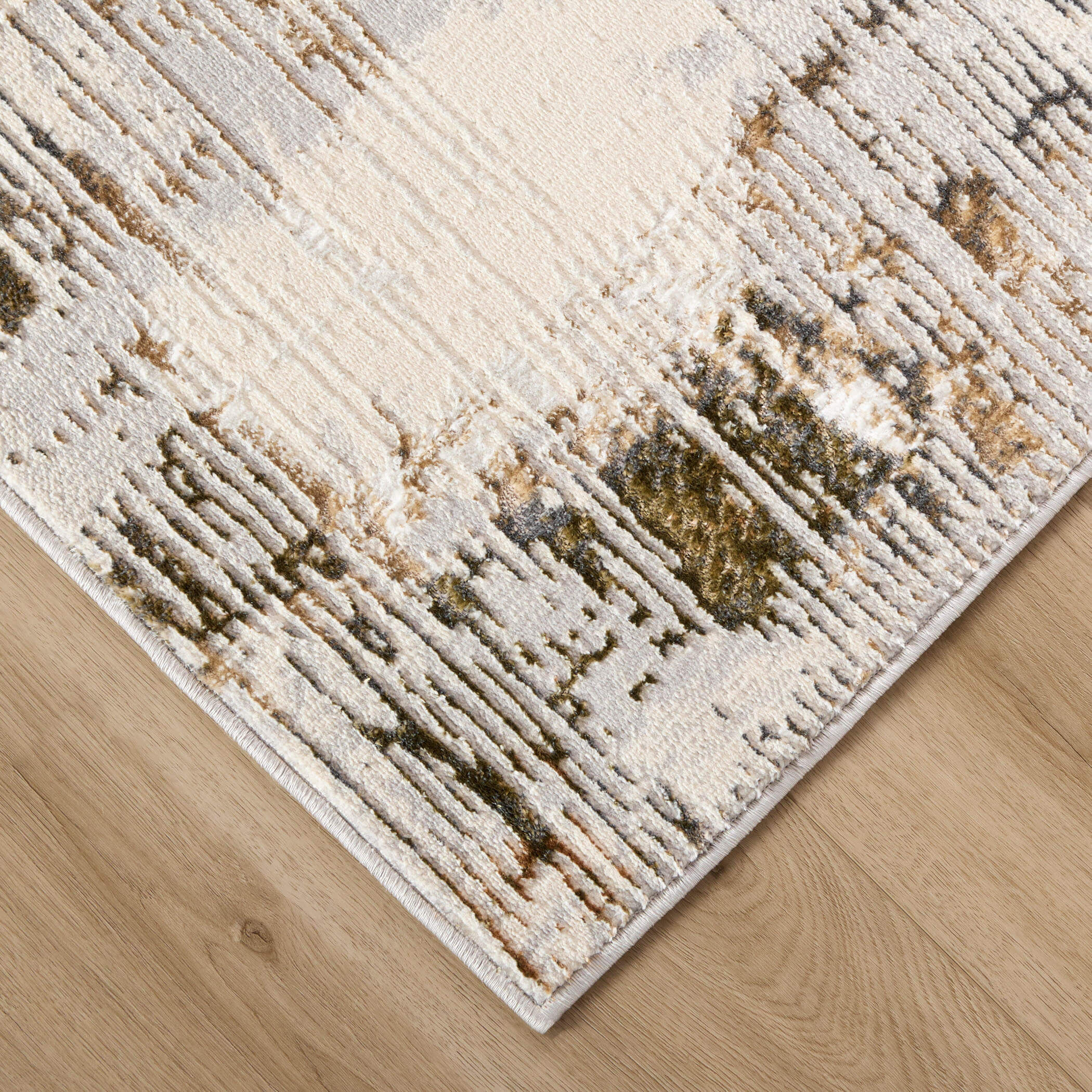 Salim Ivory and Brown Indoor Rug