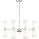 Contemporary 8 Light 32 inch Chrome Chandelier Ceiling Light