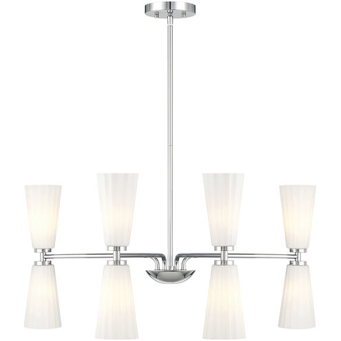 Contemporary 8 Light 32 inch Chrome Chandelier Ceiling Light